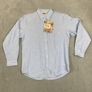Dickies Shirt Womens‎ BlueOxford Shirt Size 10 Long Sleeve Stretch
